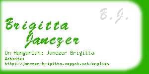 brigitta janczer business card